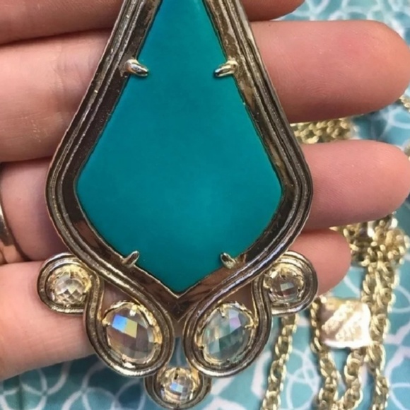 Kendra Scott Teal Teresa Necklace - Picture 6 of 6